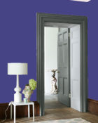 Little Greene Wandfarbe Mambo 112 Wohnbeispiel Wohnung Haus Wand Farbe Blau