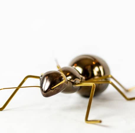 Ameise Gold Front Mambo Deko-Figur Ameise Gold Messing Deko Dekoration Keramik