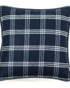 HOATÉ Kissen Dickens Check Navy-Weiss Kariert Karo