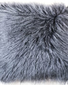 Ligne Pure Fellkissen Lush Dunkelgrau Kunstfell Kissen Grau Weich