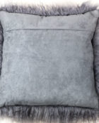 Ligne Pure Fellkissen Lush Dunkelgrau Kunstfell Kissen Grau Weich