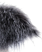 Ligne Pure Fellkissen Lush Dunkelgrau Kunstfell Kissen Grau Weich