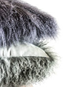 Hellgrau Dunkelgrau Grau Kissen Kunstfell