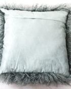 Ligne Pure Fellkissen Lush Hellgrau Kissen Kunstfell Grau Weich