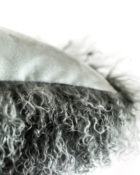 Ligne Pure Fellkissen Lush Hellgrau Kissen Kunstfell Grau Weich