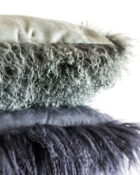 Ligne Pure Fellkissen Lush Dunkelgrau Hellgrau Dunkelgrau Grau Kissen Kunstfell