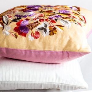 Blumen Floral Muster Lila Koralle Weiß