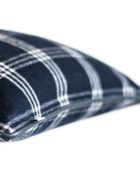 HOATÉ Kissen Dickens Check Navy-Weiss Kariert Karo