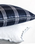 Kariert Karo Hellgrau Dunkelblau Leine