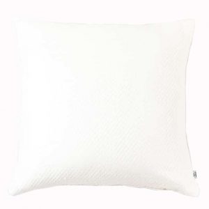 HOATÉ Kissen Escondido Twill Weiss Struktur Schild Baumwolle Viskose