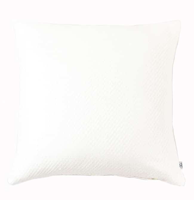 HOATÉ Kissen Escondido Twill Weiss Struktur Schild Baumwolle Viskose