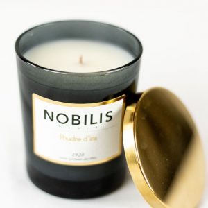 Nobilis Duftkerze Poudre d’Iris Iris-Puder & Veilchen Kerze Duft Candle Schwarz Gold