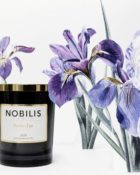 Nobilis Duftkerze Poudre d’Iris Iris-Puder & Veilchen Kerze Duft Candle Schwarz Gold Blumen