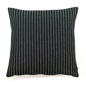 HOATÉ Kissen Bowery Stripe Schwarz Streifen Basiskissen Neutral