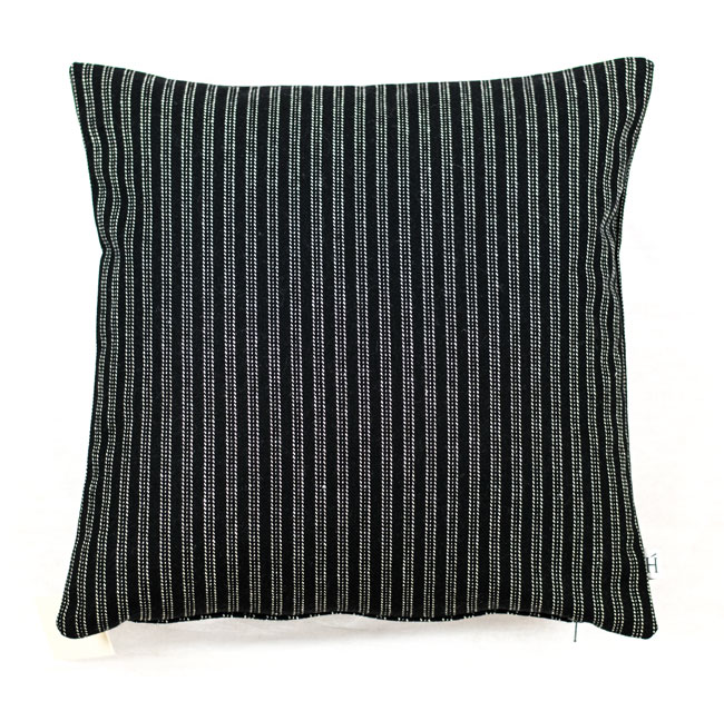 HOATÉ Kissen Bowery Stripe Schwarz Streifen Basiskissen Neutral