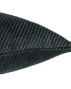 HOATÉ Kissen Escondido Twill Schwarz Quadrat Struktur Schwarz Baumwolle Deko