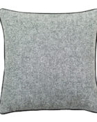 HOATÉ Kissen Ivyside Grau-Schwarz Leder Keder Basiskissen