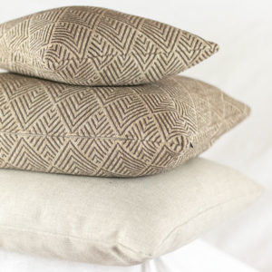 Cushion Quadrat Muster Beige Braun