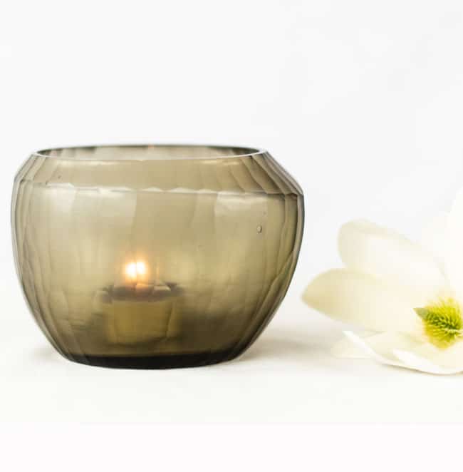 Guaxs Teelichthalter Malia Taupe