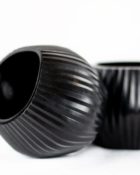 Guaxs Teelichthalter Nagaa Schwarz Windlicht Kerze Deko Tealight