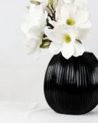 Guaxs Vase Nagaa Medium Schwarz Blumen Deko Dekoration Black