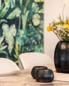 Vasen Deko Wandbild Schwarz Blumen