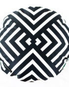 Designers Guild Kissen Reveries Vert Buis Schwarz-Weiss Geometrisch muster