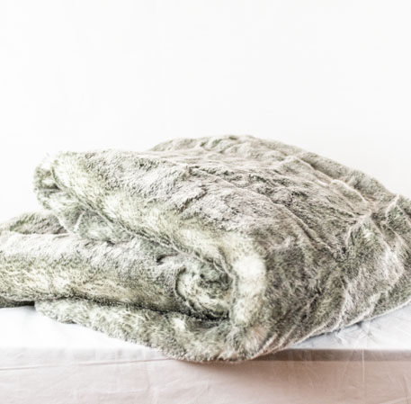 Nobilis Plaid Koala Grau Kunstfell Grau Felldecke Fell