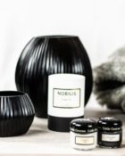 Deko Set "Coming HOME" Duftkerze Wandfarbe schwarze Vase