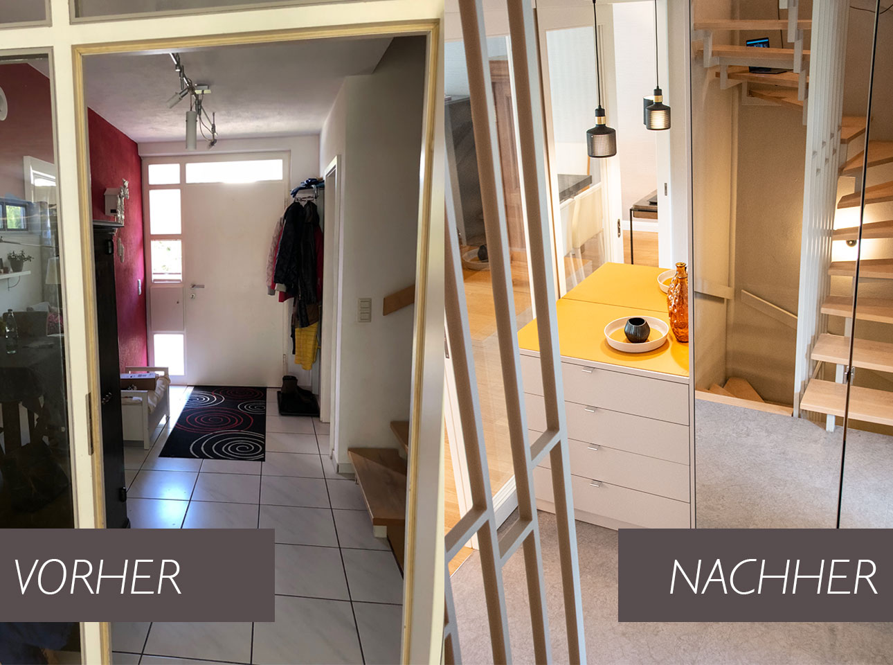 Flur gestalten mit Kissen Decken Leuchten Kerzen Duftkerzen Interior Design Inspiration Blog Tischleuchten