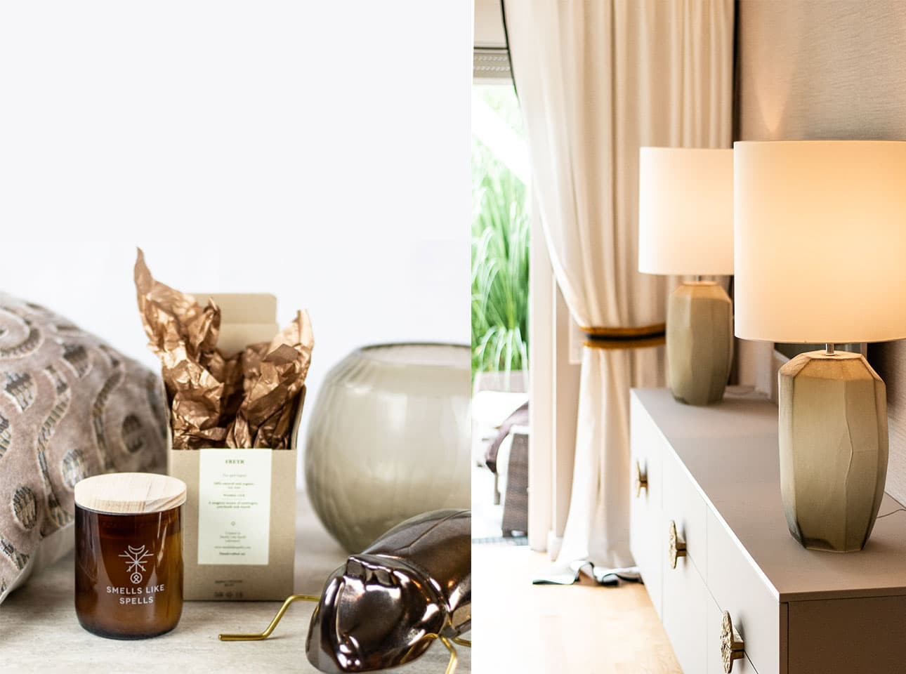 Flur gestalten mit Kissen Decken Leuchten Kerzen Duftkerzen Interior Design Inspiration Blog Duftkerzen Deko Tischleuchten