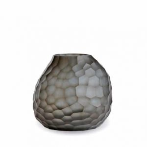 Guaxs Vase Otavalo Round Indigo Smokegrey Glasvase Design Vase hochwertiges Unikat