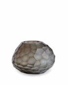 Guaxs Vase Otavalo Small Indigo Smokegrey Glasvase Design Vase hochwertiges Unikat