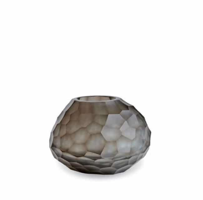 Guaxs Vase Otavalo Small Indigo Smokegrey Glasvase Design Vase hochwertiges Unikat