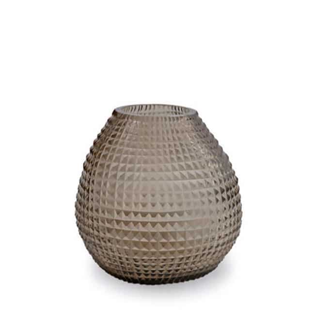 Guaxs Vase Otavalo Round Smokegrey Glasvase Vase Smokegrey hochwertiges Unikat