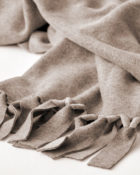 Luiz Tagesdecke Loop Cookie Dough Fleecedecke Decke mit Fransen Taupe Überwurf Bett Couchdecke Taupe