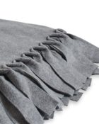 Luiz Loop Grey Melange Decke Fleecedecke Tagesdecke graue Decke weich warm Decke mit Fransen