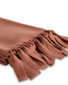 Luiz Loop Terra Rossa Decke Fleecedecke Tagesdecke rote Decke weich warm Decke mit Fransen