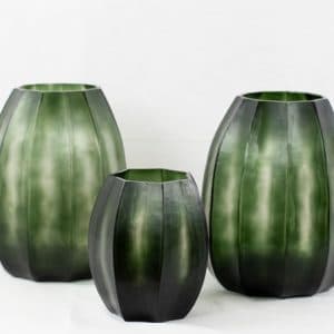 Guaxs Vase Koonam grünes Glas grüne Vase hochwertig