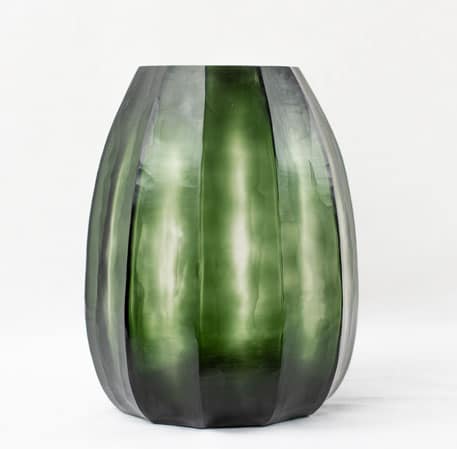 Guaxs Vase Koonam medium grünes Glas grüne Vase hochwertig