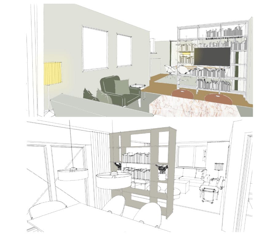 20200814-Wohnung-renovieren-Renderings-Halbgewachs Optimale Raumaufteilung