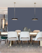 Little Greene Wandfarbe Juniper Ash 115 Blaue Akzentfarbe Dunkelblaue Wandfarbe Dunkle Wandfarbe