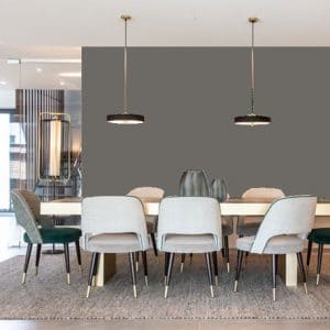 Little Greene Wandfarbe Dark Lead Colour 118 Intensive Wandfarben, Kräftige Graue Wandfarbe, Kühle graue Wandfarbe