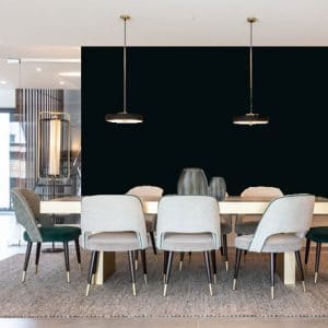 Little Greene Wandfarbe Jack Black 119 Raumwirkung dunkle Farben Schwarze Wandfarbe Wände schwarz streichen