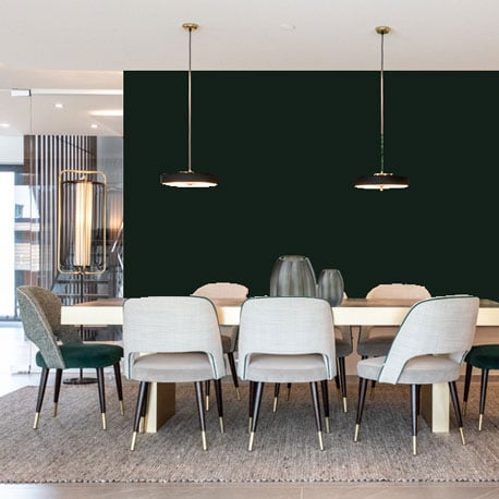 Little Greene Wandfarbe Obsidian Green 216 Akzent Wandfarbe Dunkelgrüne Wandfarbe Dunkle Wandfarbe Grün