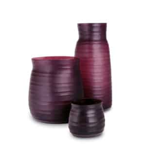 Serie Guaxs Mathura Amethyst Guaxs Online Shop Guaxs Teelichthalter Guaxs Glasvase Guaxs Windlicht Beerenton Dunkelrot Lila