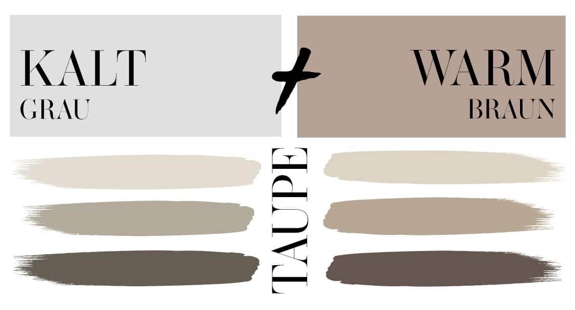 Was ist Taupe Mit Taupe kombinieren Warmes Grau Grau Braun Grau Beige Maulwurfsgrau Mischton aus grau und braun Taupe Nuancen