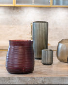 Guaxs Mathura Medium Amethyst Guaxs Glasvase Rauchglas Beerenton Lila Dunkelrot