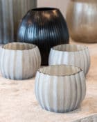 Teelichthalter Guaxs Manakara Small Smokegrey Guaxs Rauchglas Grau Windlicht klein