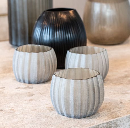 Teelichthalter Guaxs Manakara Small Smokegrey Teelichthalter Guaxs Manakara Small Smokegrey Guaxs Rauchglas Grau Windlicht klein